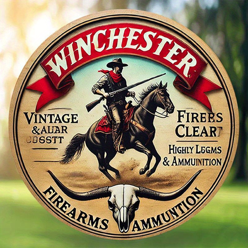 Winchester vintage round metal - Hunting Outdoor Christmas Decorations 评论和价格