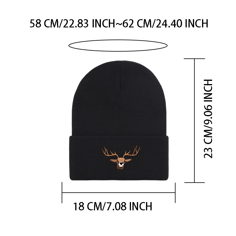 Deer Head Elk Embroidered Adul - Hunting Outdoor Christmas Decorations 评论和价格