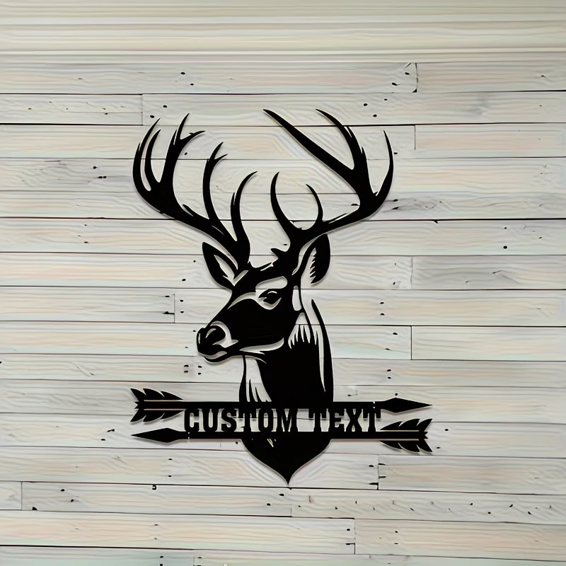 Custom Deer Head Metal Wall Ar - Hunting Outdoor Christmas Decorations 评论和价格