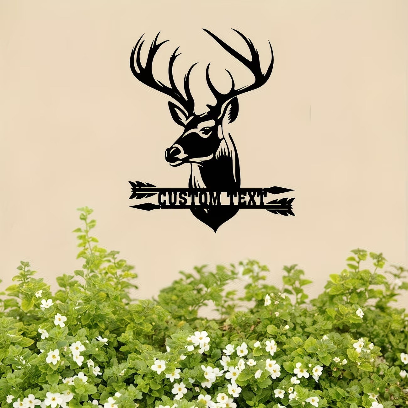 Custom Deer Head Metal Wall Ar - Hunting Outdoor Christmas Decorations 评论和价格