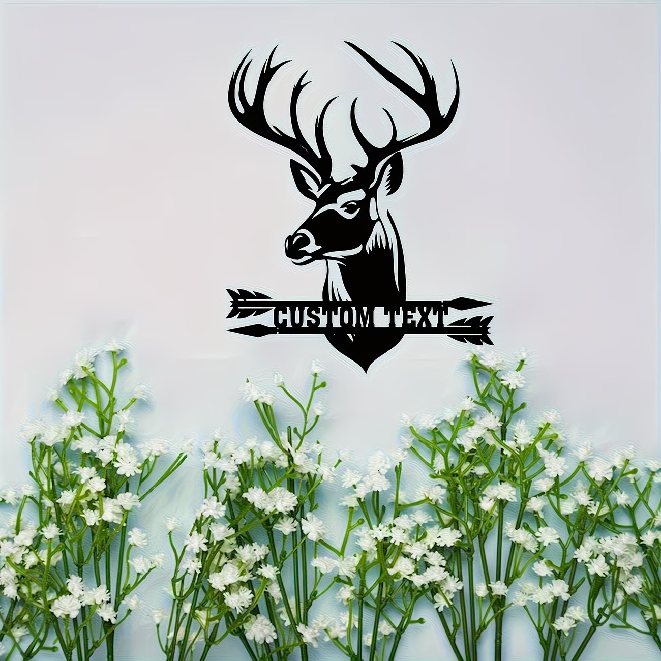 Custom Deer Head Metal Wall Ar - Hunting Outdoor Christmas Decorations 评论和价格