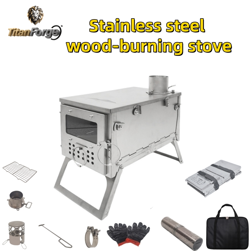 Folding Wood Stove, Stainless  - Outdoor Hunting Tent 评论和价格