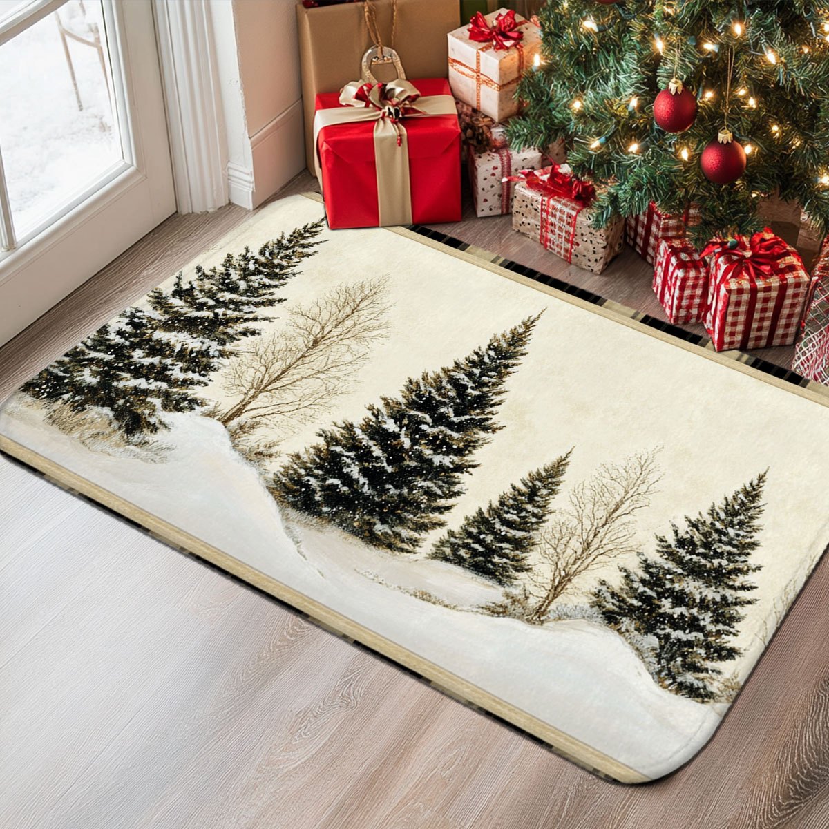 Winter Snow Hunting Cabin Pine - Hunting Outdoor Christmas Decorations 评论和价格