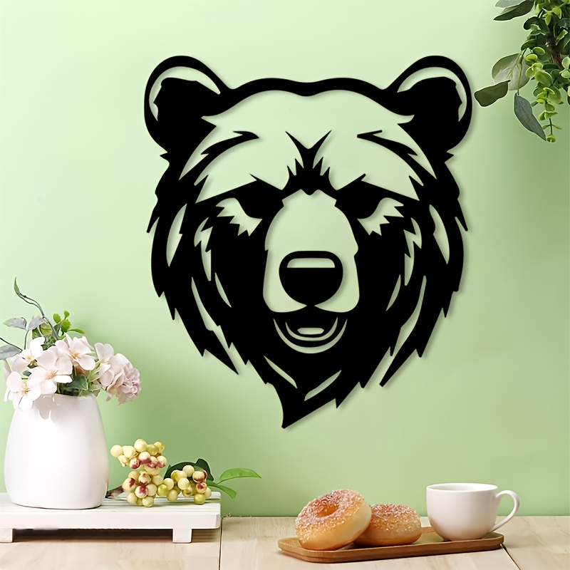 Hunting Bear Metal Wall Art Ir - Hunting Outdoor Christmas Decorations 评论和价格